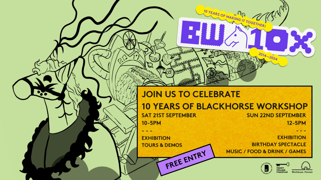 Blackhorse Workshop tenth birthday invite